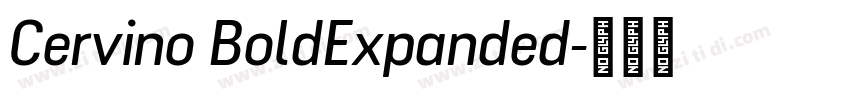 Cervino BoldExpanded字体转换